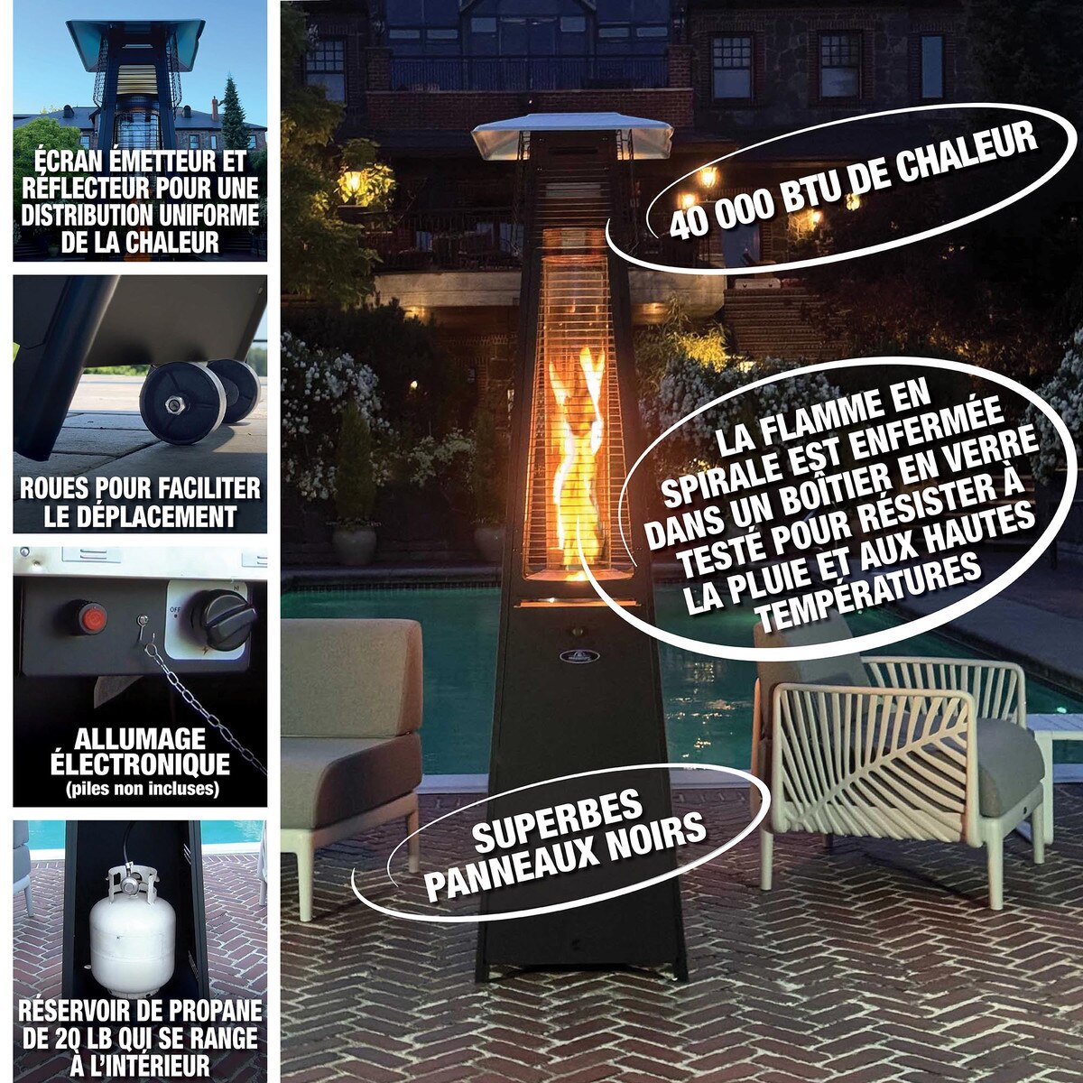 Victor Black Spiral Patio Heater